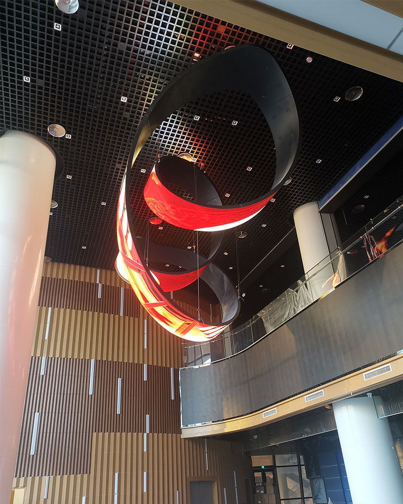 Indoor P3 streamer screen in a science and technology museum in Fujian