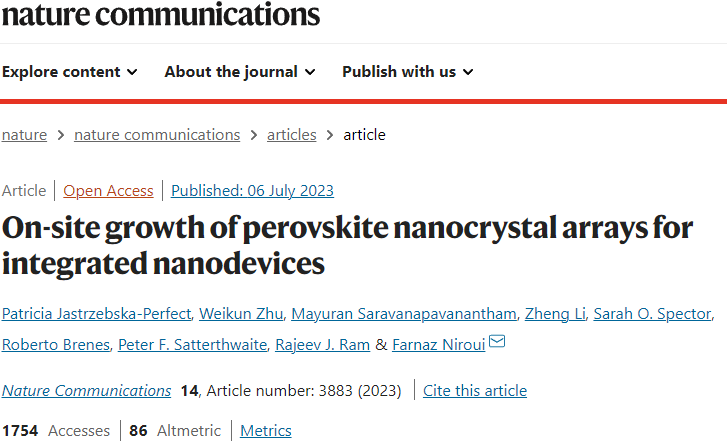 MIT researchers demonstrate perovskite nanoscale LED arrays