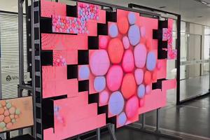 Mini Optoelectronics (MNLED) matrix retractable screen is in use in China Aerospace Science and Tech