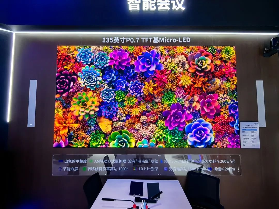 From commercial display to home theater, Chenxian Optoelectronics has released a variety of new TFT-based Micro-LED products