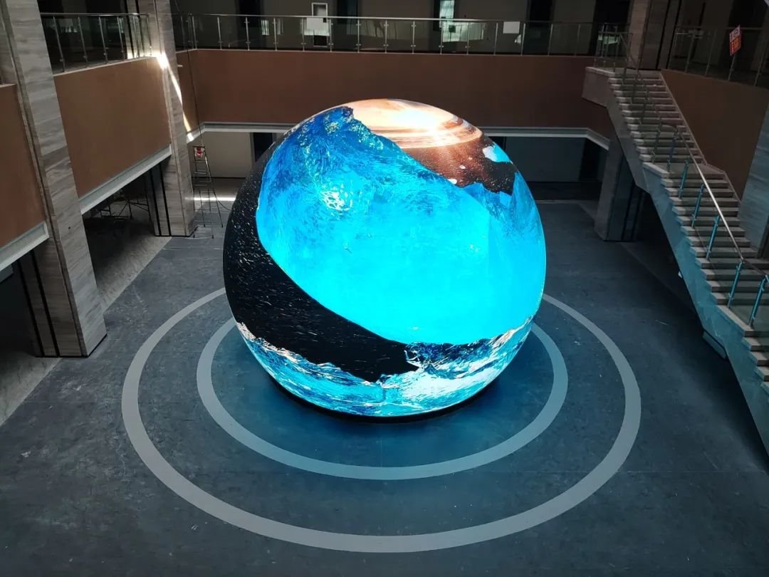 Lehman Combo Exhibition LED spherical screen landed in Linyi Junan County Science and Technology Museum to create an immersive science experience space