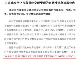 BOE Energy Technology Beijing Stock Exchange listing application accepted, fundraising plan reduced